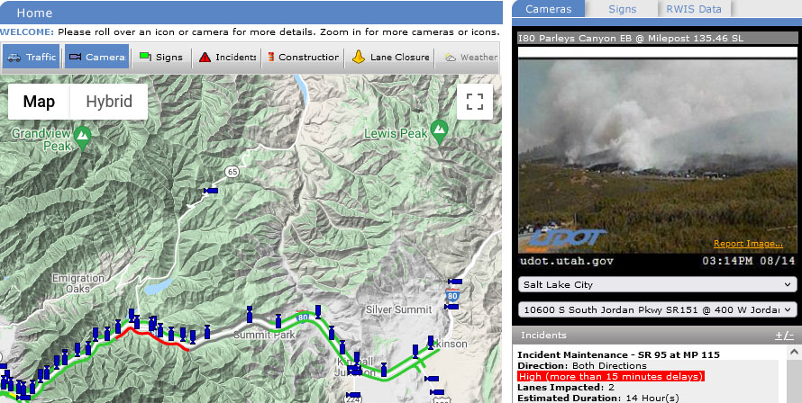 Parleys Canyon Fire 3:14 pm