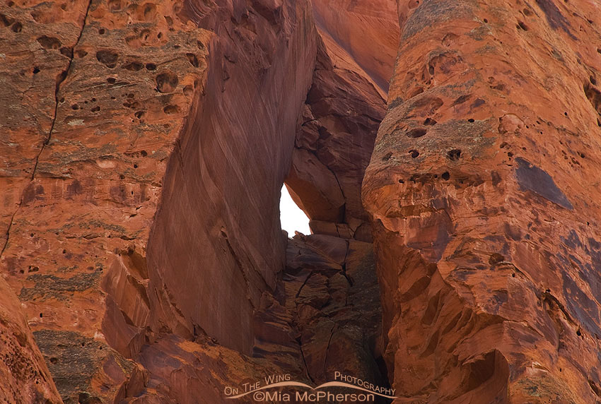 Hole in a rock on Burr Trail, Utah